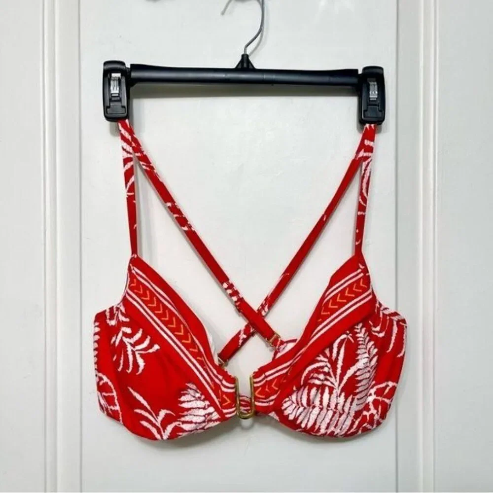 La Blanca Underwire Draped Over the Shoulder Bikini Swimsuit Top + Bikini Bottom